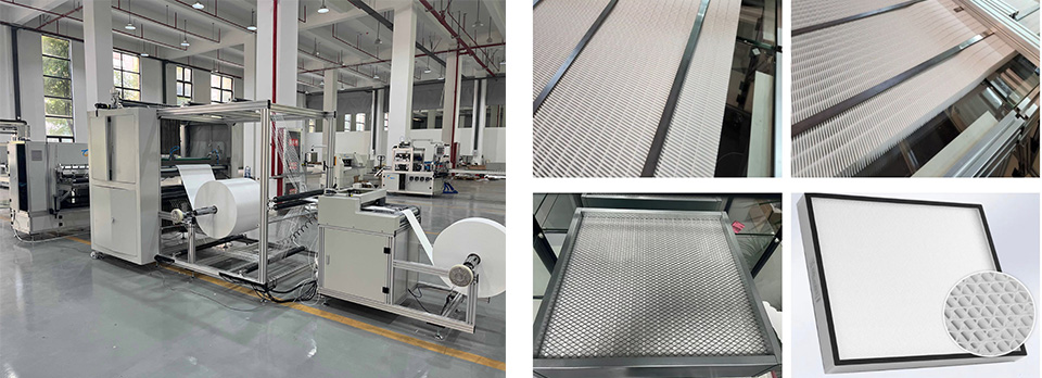 High temp hepa filter production line High temp hepa filter production line