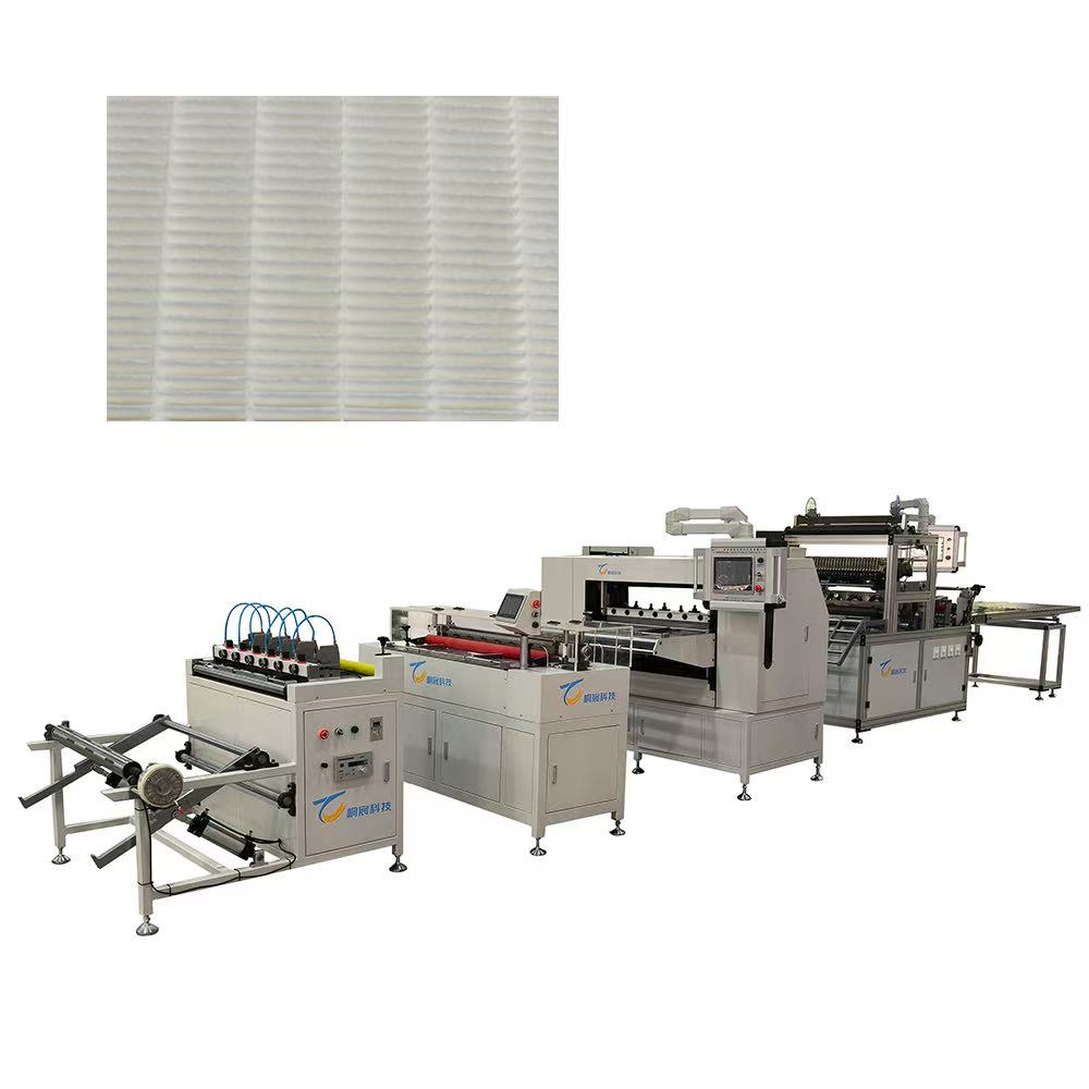 Filter paper pleating and gluing production line Filter paper pleating and gluing production line