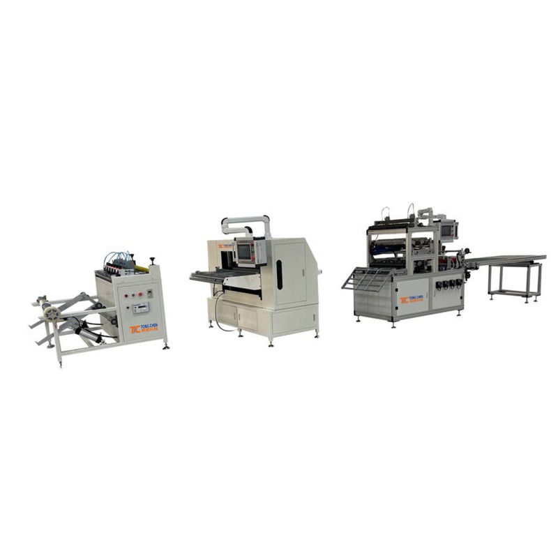 Continuous filter paper pleating and hot-melt gluing machine