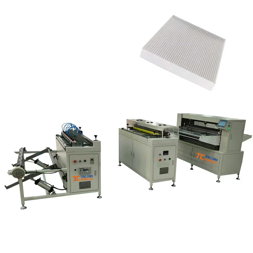 semi automatic filter pleating machine automotive filter manufacturing machine